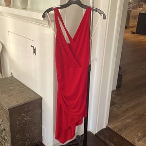 NWT BCBG asymmetrical red dress